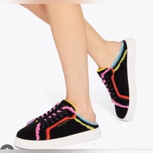 Size 7  Kurt Geiger Black Suede Slip-On Mules with  Trim